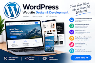 design, redesign and develop a professionalwordpress website