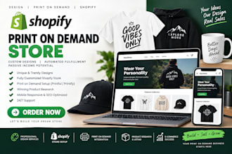 design print on demand shopify store shopify pod store shopify dropshipping pod