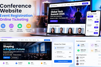 build conference website, event registration and online ticketing system