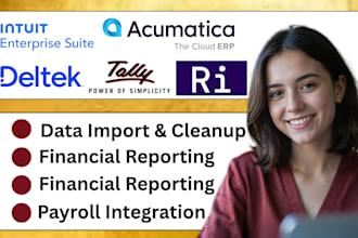 setup intuit  acumatica deltek taly ri netsuite dynamic 365 procore sage sap