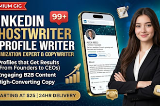 be your linkedin profile writer, ghostwriter, optimization expert,copywriter