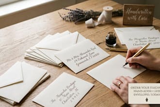 elegantly handwrite envelopes for your wedding or business invitations