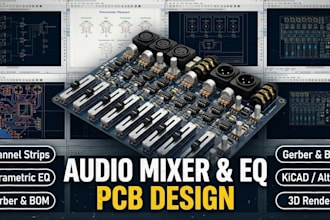 design audio mixer eq and audio effects pcb