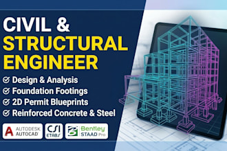 do civil and structural engineering design, calculations, and drafting