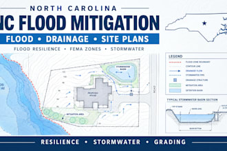 design north carolina flood mitigation, resilience site plans