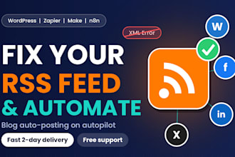 fix wordpress RSS feed errors and automate blog auto posting