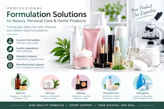 formulate hair, skincare makeup personal products and detergents