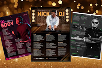design dj epk electronic press kit artist one sheet one pager clickable epk