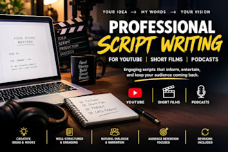 write scripts for youtube and short films