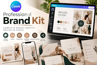 create a professional canva brand identity kit
