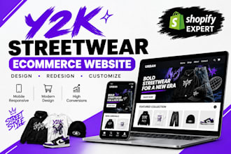 y2k website design streetwear clothing store redesign ecommerce website