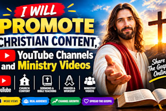 promote christian content, youtube channels and ministry videos