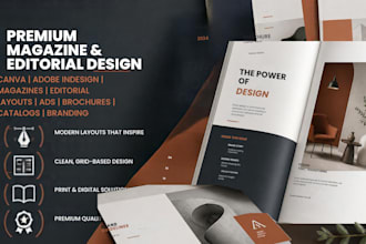 design magazine ads and brand materials in canva or indesign