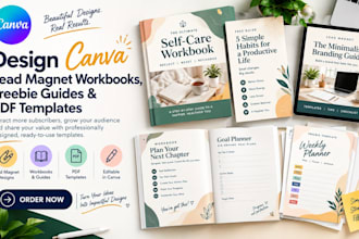 create canva lead magnet workbooks, freebie guides and PDF templates