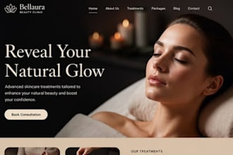 design wix spa website wellness massage treatment booking service business