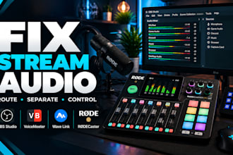 fix obs audio routing with voicemeeter wave link and rodecaster