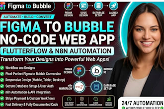 convert figma to bubble io responsive web app n8n automation flutterflow
