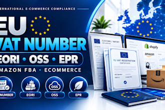 register vat number, eori, oss and epr for germany france belgium canada fba