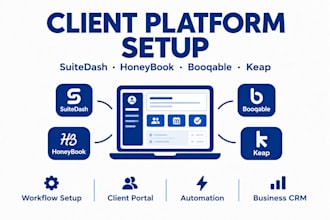 set up suitedash, honeybook, booqable, or keap for your business