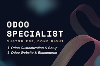 be your odoo developer for odoo erp customization and website