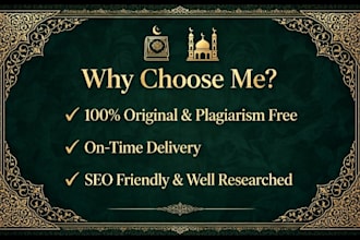 write authentic islamic articles and islamic research content