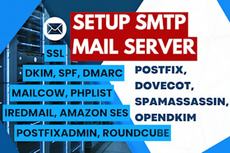 setup,fix bulk mail smtp server postfix mailcow mautic mailwizz dns dk