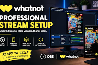 setup your whatnot stream with obs for professional sellers