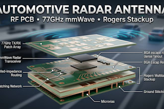 design automotive radar antenna, rf pcb and rogers stackup