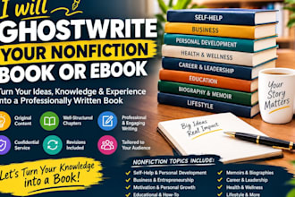ghostwrite your nonfiction book or ebook