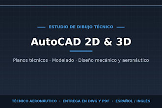 dibujo técnico y planos aeronáuticos en autocad 2d y 3d
