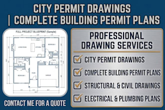 do city permit drawings draw complete building permit plan engineering drawings
