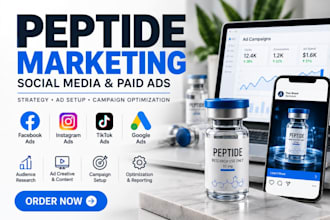 do peptide marketing, social media and paid ads for your brand