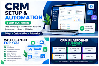 setup less annoying CRM, blackbaud CRM, pipeliner, cogmento, sage CRM and