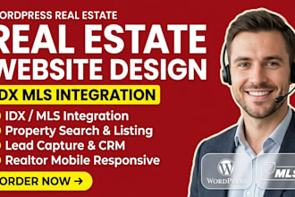 build real estate website on wordpress with idx mls integration realtor website