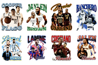 design a custom vintage style graphic tee, rap tee, or sports tee