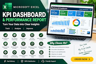 create a professional excel KPI performance dashboard excel dashboard KPI report