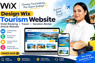 wix tourism hotel booking travel vacation rental leasing airbnb website