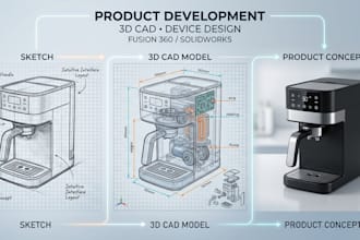 design your product, device or home appliance in 3d cad