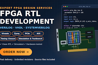 fpga rtl development verilog vhdl systemverilog vivado zynq pcie design services