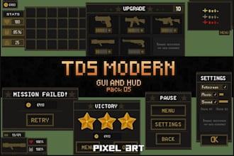draw pixel game ui icon hud element user interface indie game assets panel godot