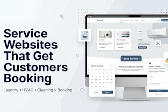 create a laundry dry cleaning laundromat and janitorial service booking website