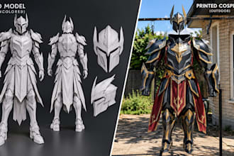 design 3d cosplay creation anime wearable cosplay evafoam pepakura knight armor