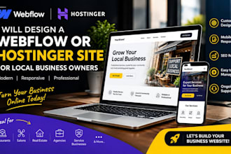 design a webflow or hostinger site for local business owners