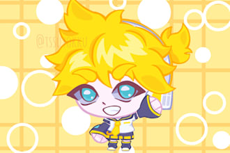 draw a character in chibi