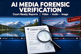 verify if a video, audio, or image is ai generated with a forensic report