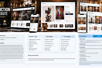 create art auction website, live bidding marketplace