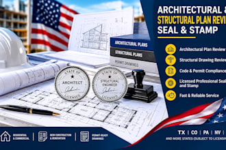 provide architectural and structural review, stamp for florida, ohio permit