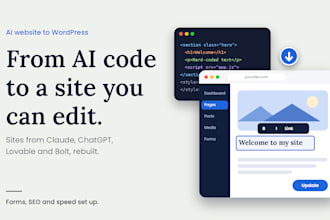 turn your ai generated HTML website into an elementor wordpress site