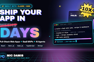 build your web app or saas mvp fast using claude code