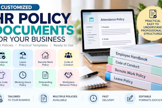 create custom HR policies and employee policies for your business